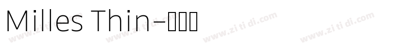Milles Thin字体转换